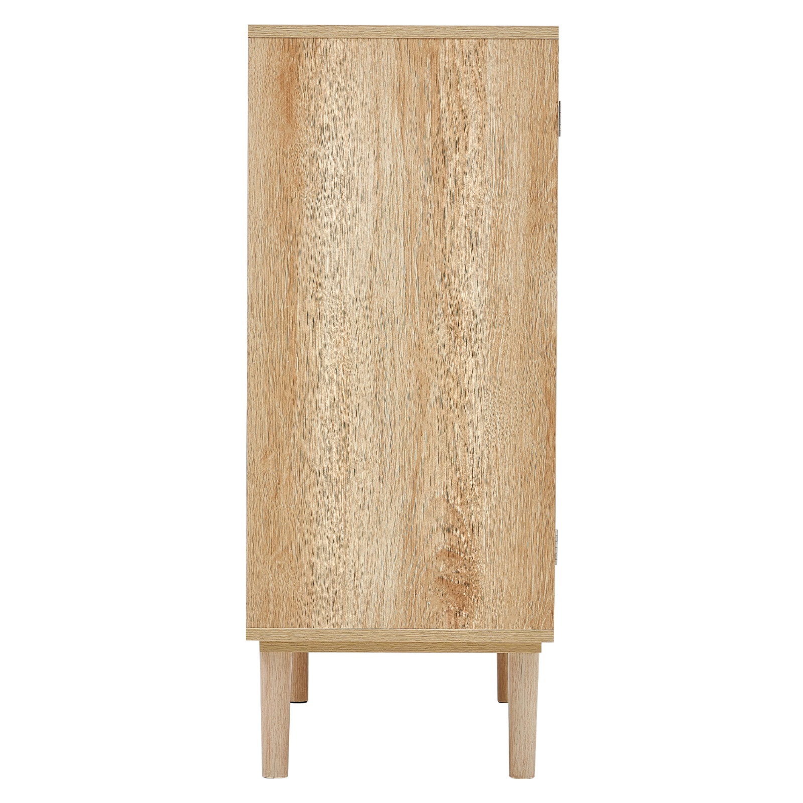 Rattan Storage Cabinet With Magnetic Doors And Adjustable Shelves_voghion.com